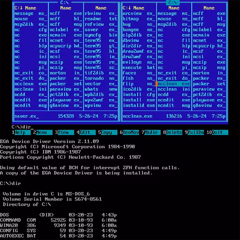 Norton Commander DOS